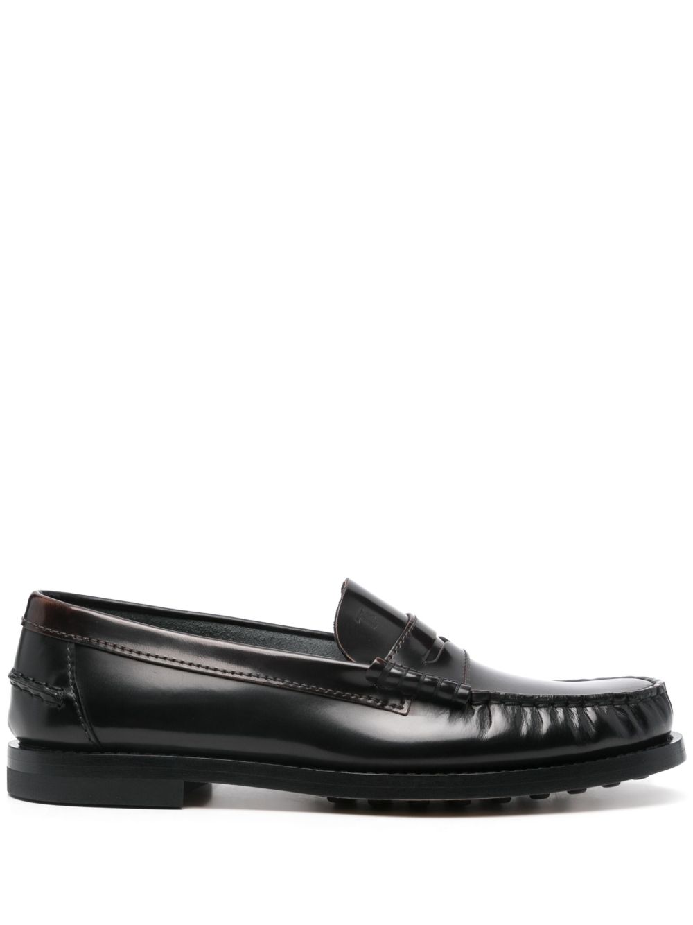 Tod's 缩褶细节乐福鞋 - 褐色