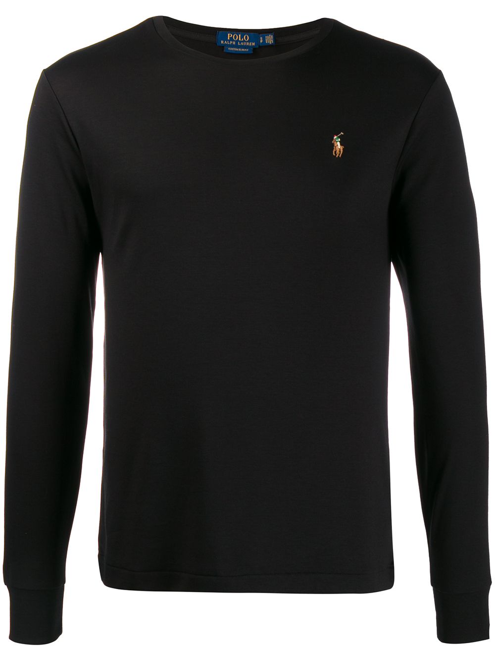 Polo Ralph Lauren 长袖logo刺绣T恤 - 黑色
