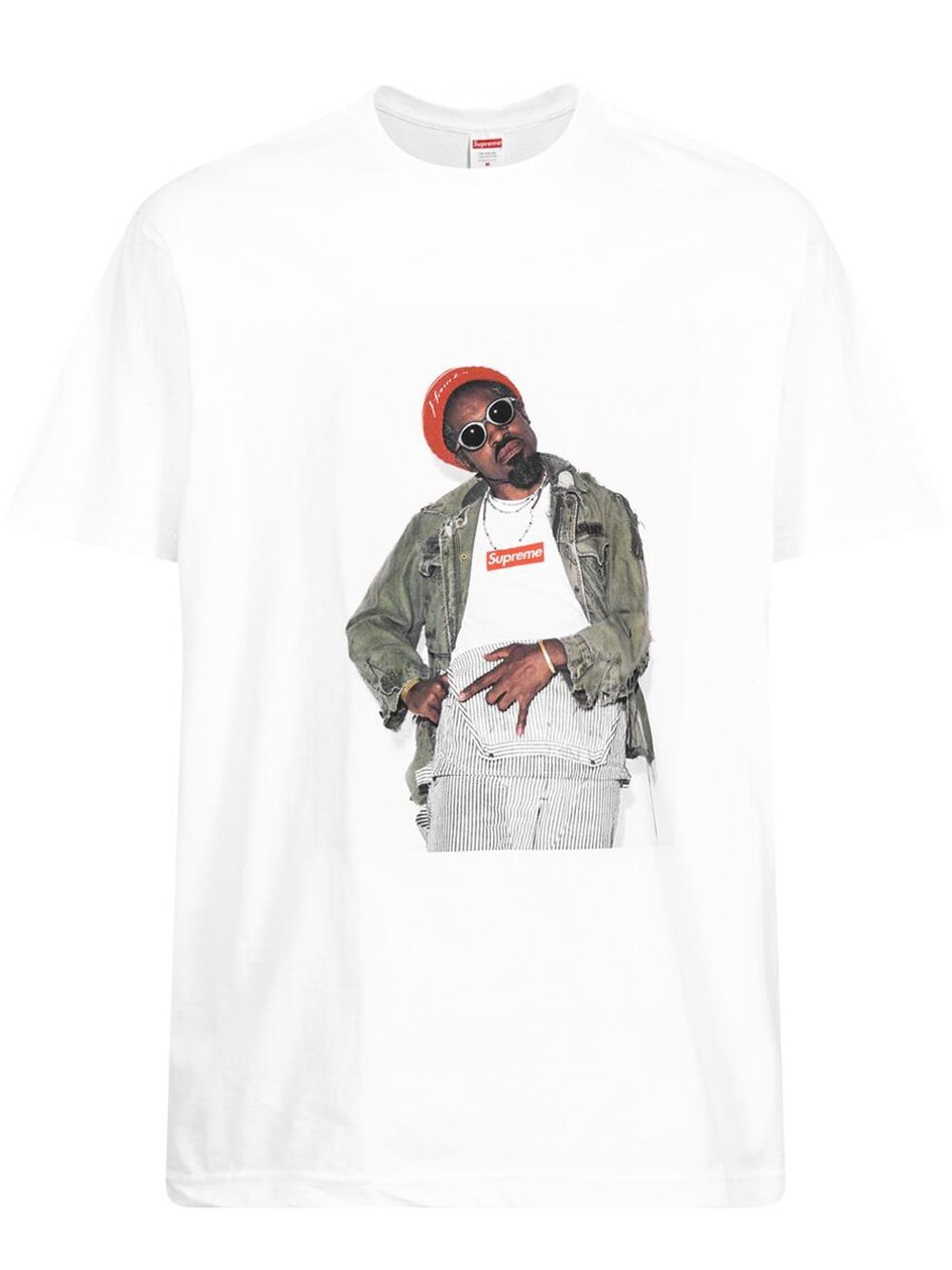 Supreme Andre 3000 图案印花T恤 - 白色