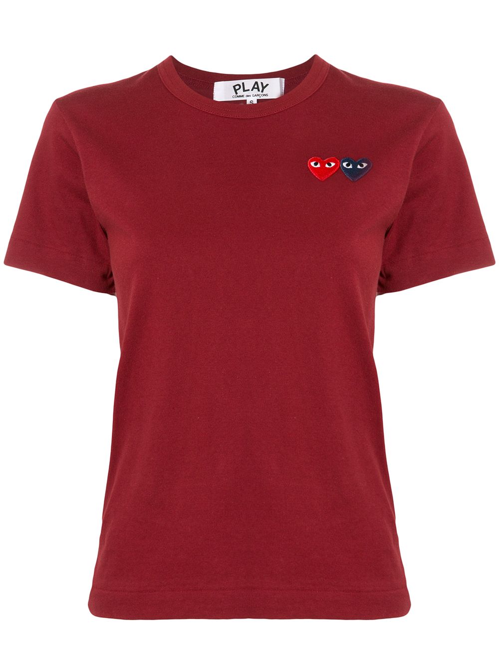 Comme Des Garçons Play logo刺绣圆领T恤 - 红色