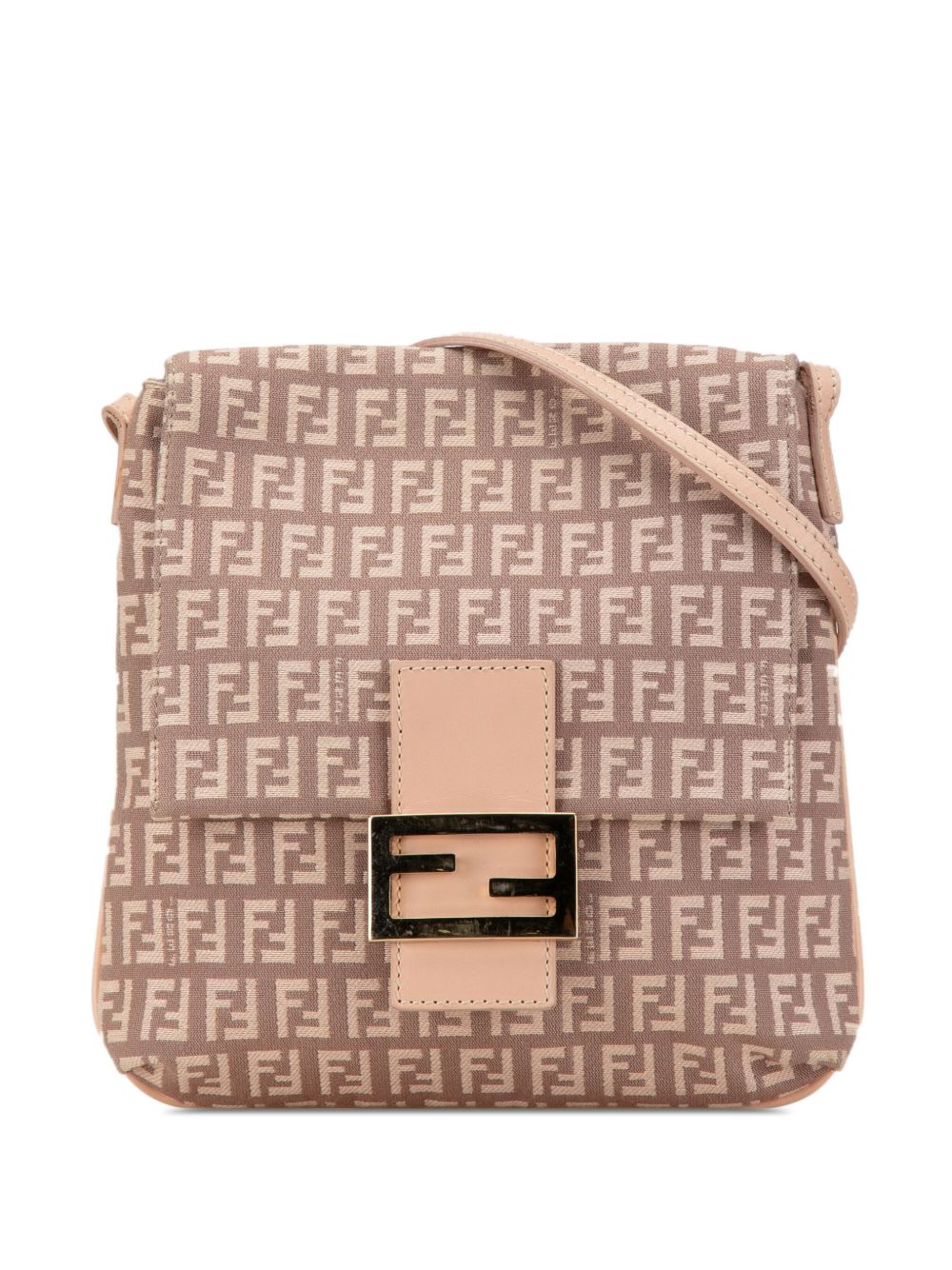 Fendi Pre-Owned Zucchino 帆布斜挎包（2000-2010年典藏款） - 褐色