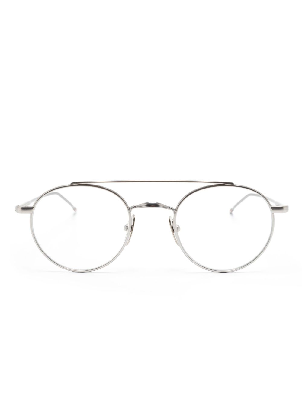 Thom Browne Eyewear 圆框眼镜 - 银色