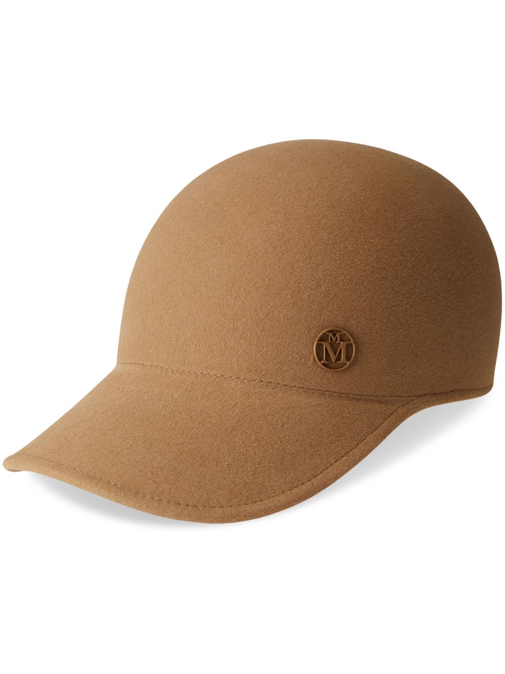 Maison Michel Tiger logo标牌棒球帽 - 褐色