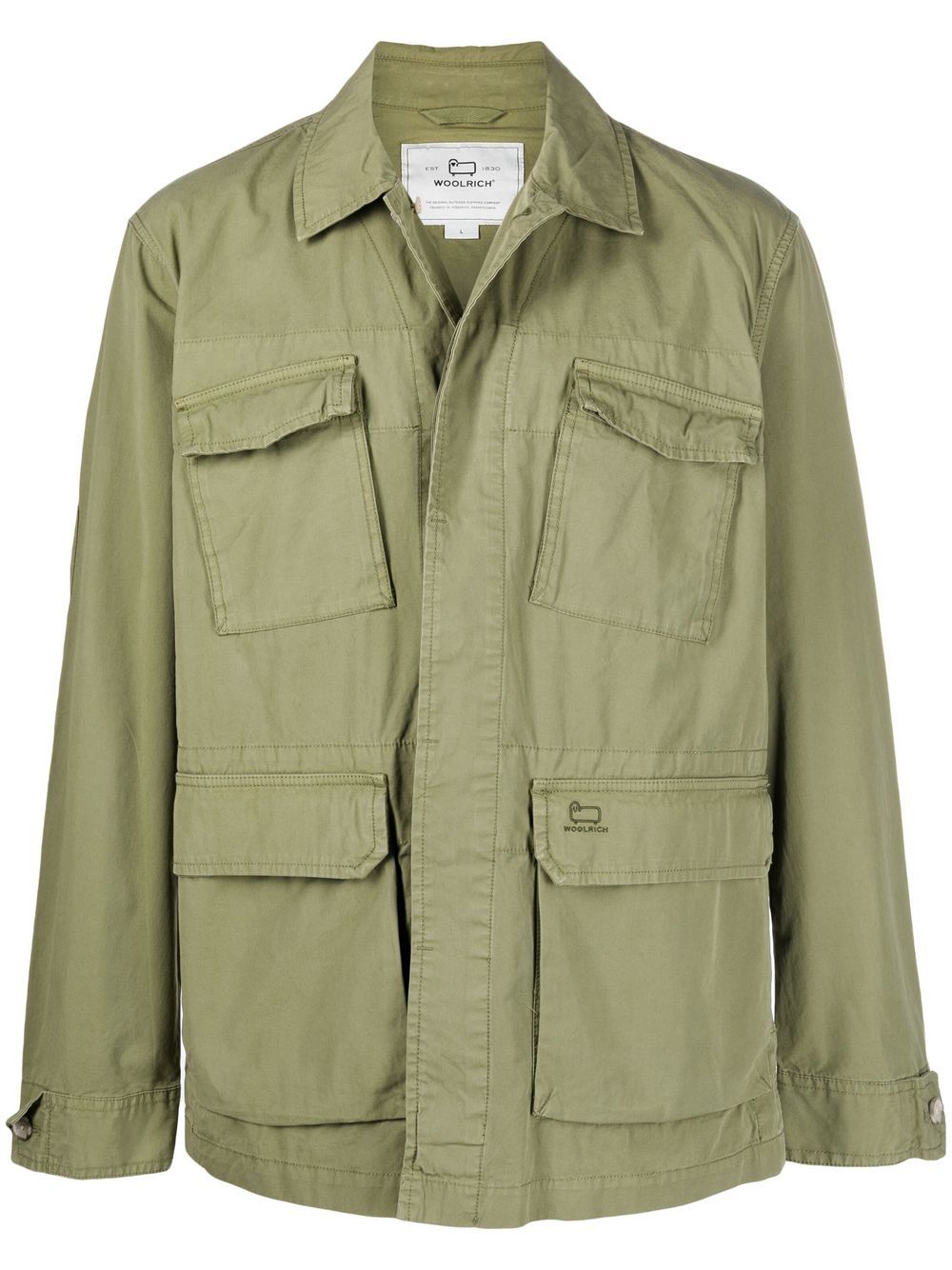 Woolrich 工装口袋军旅夹克 - 绿色