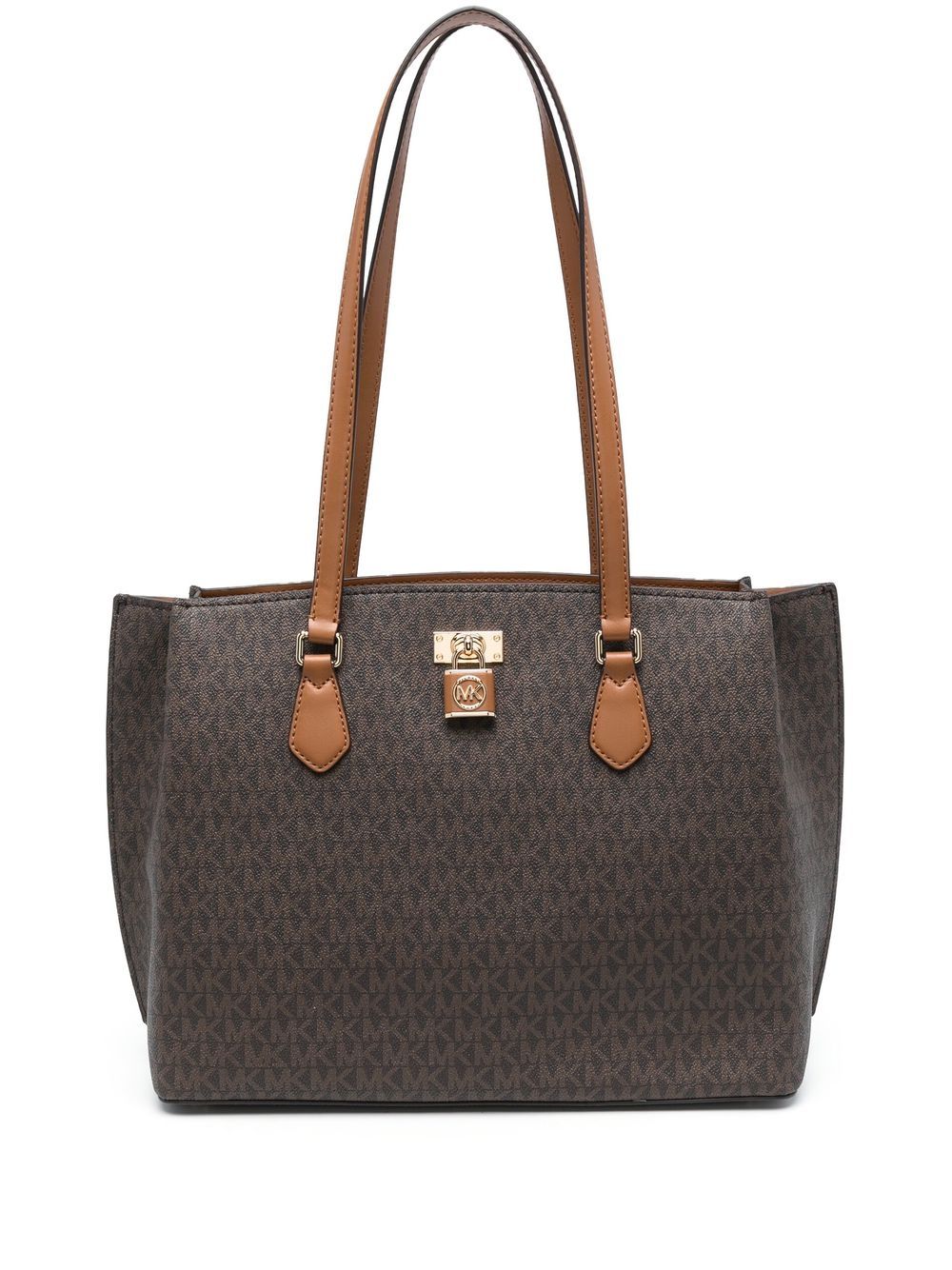 Michael Michael Kors 经典logo图案大号托特包 - 褐色