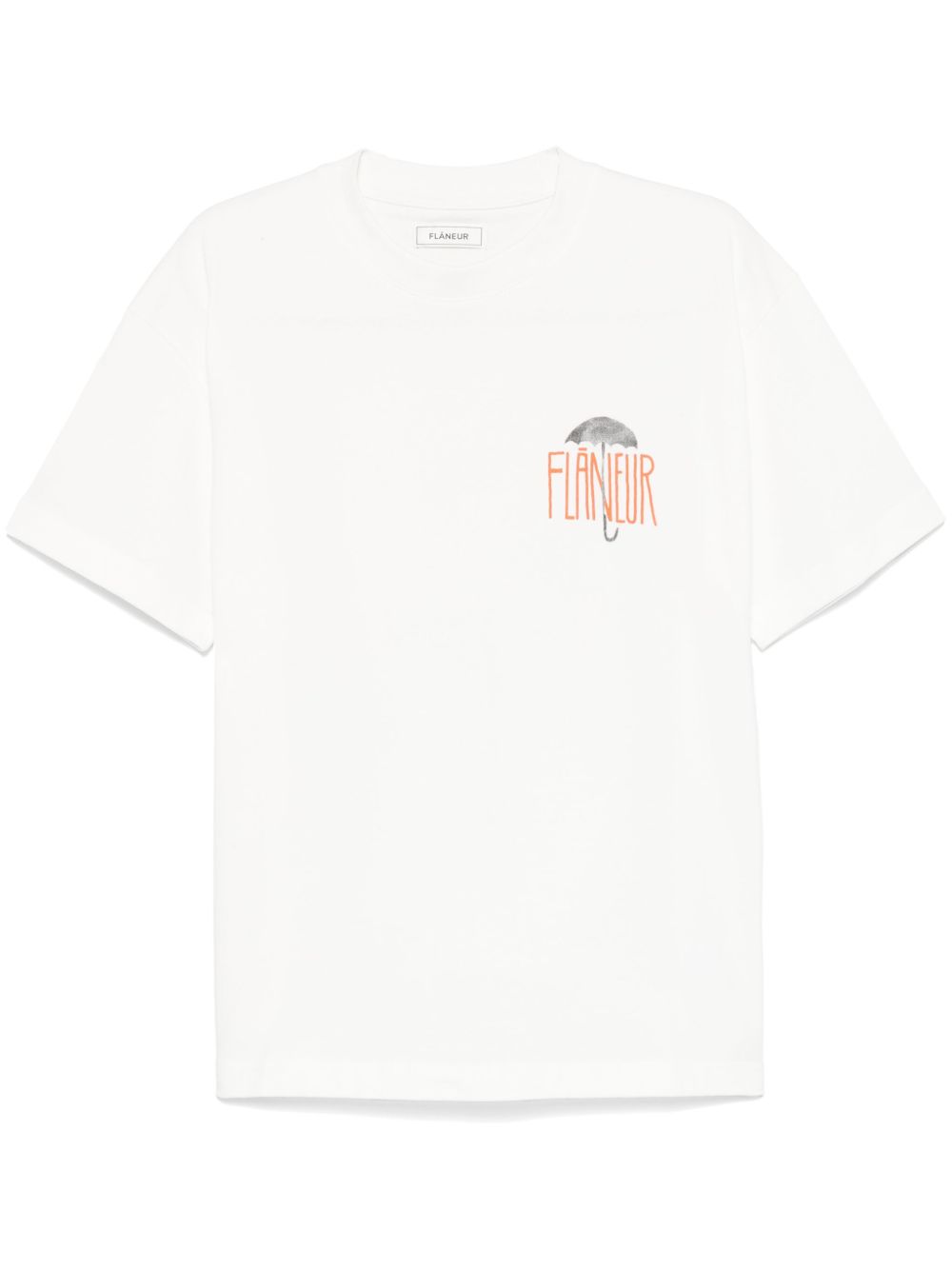 FLÂNEUR logo印花T恤 - 白色