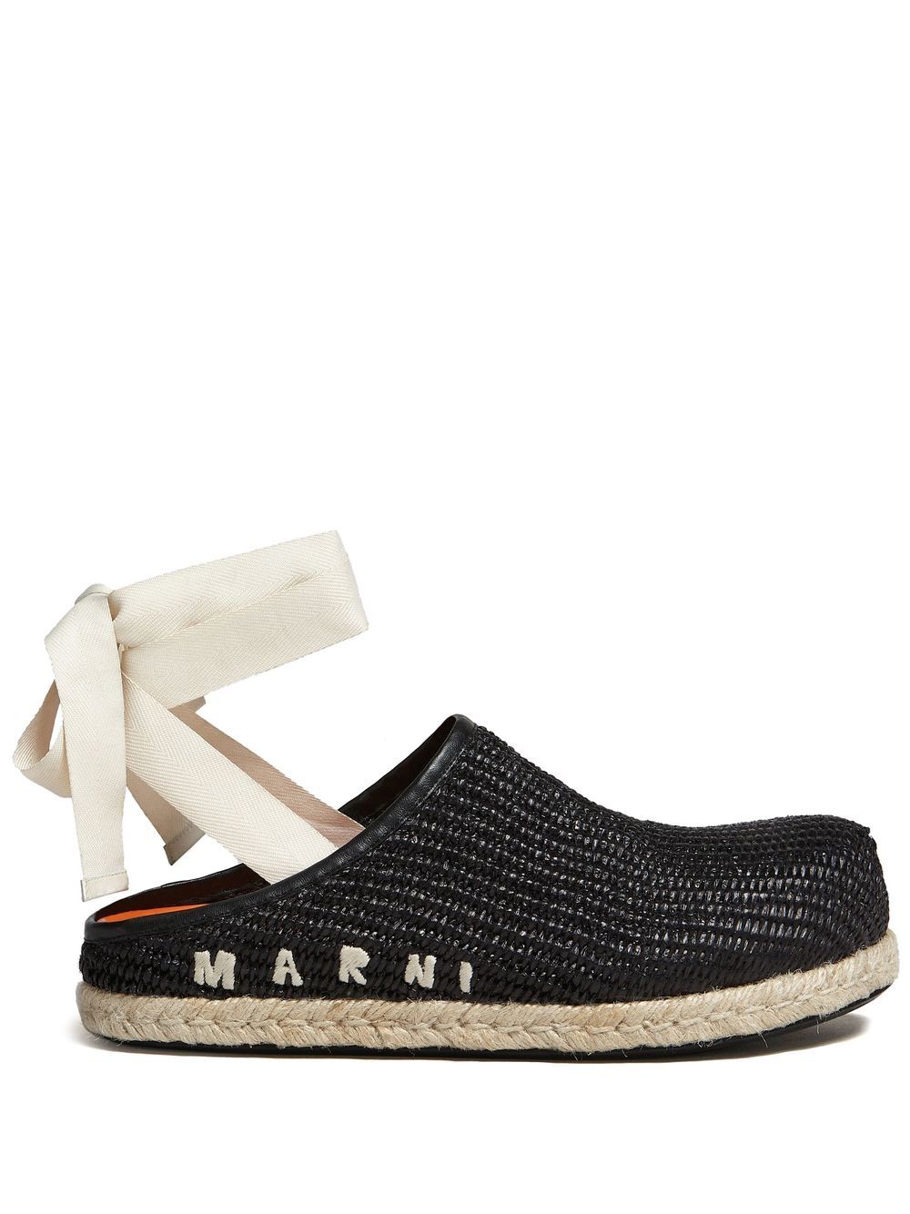 Marni Sabot 缎带系带鞋 - 蓝色