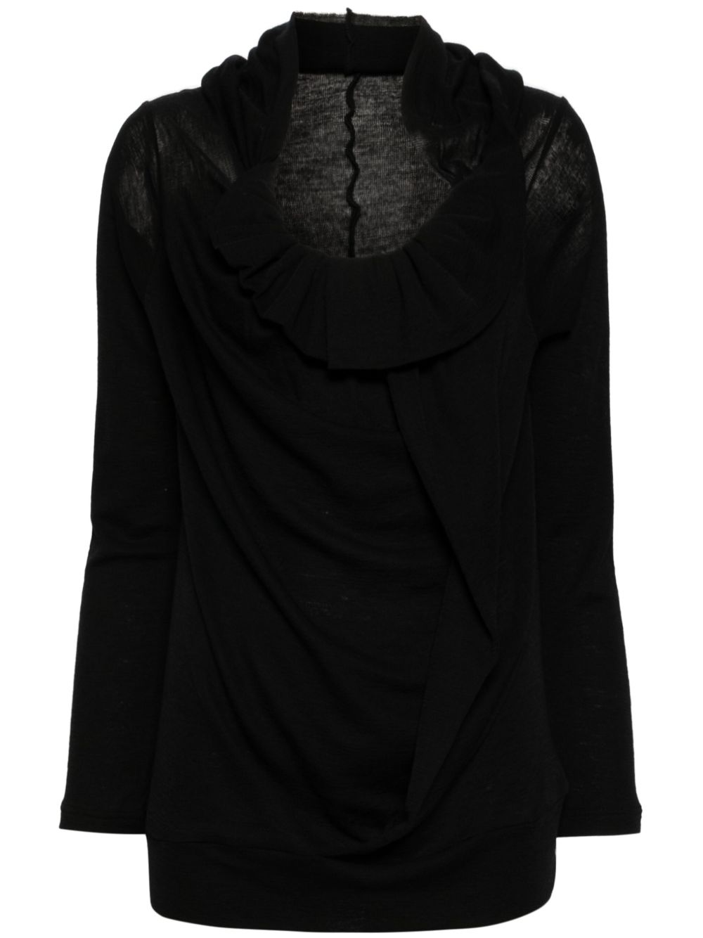 Yohji Yamamoto 针织上衣 - 黑色