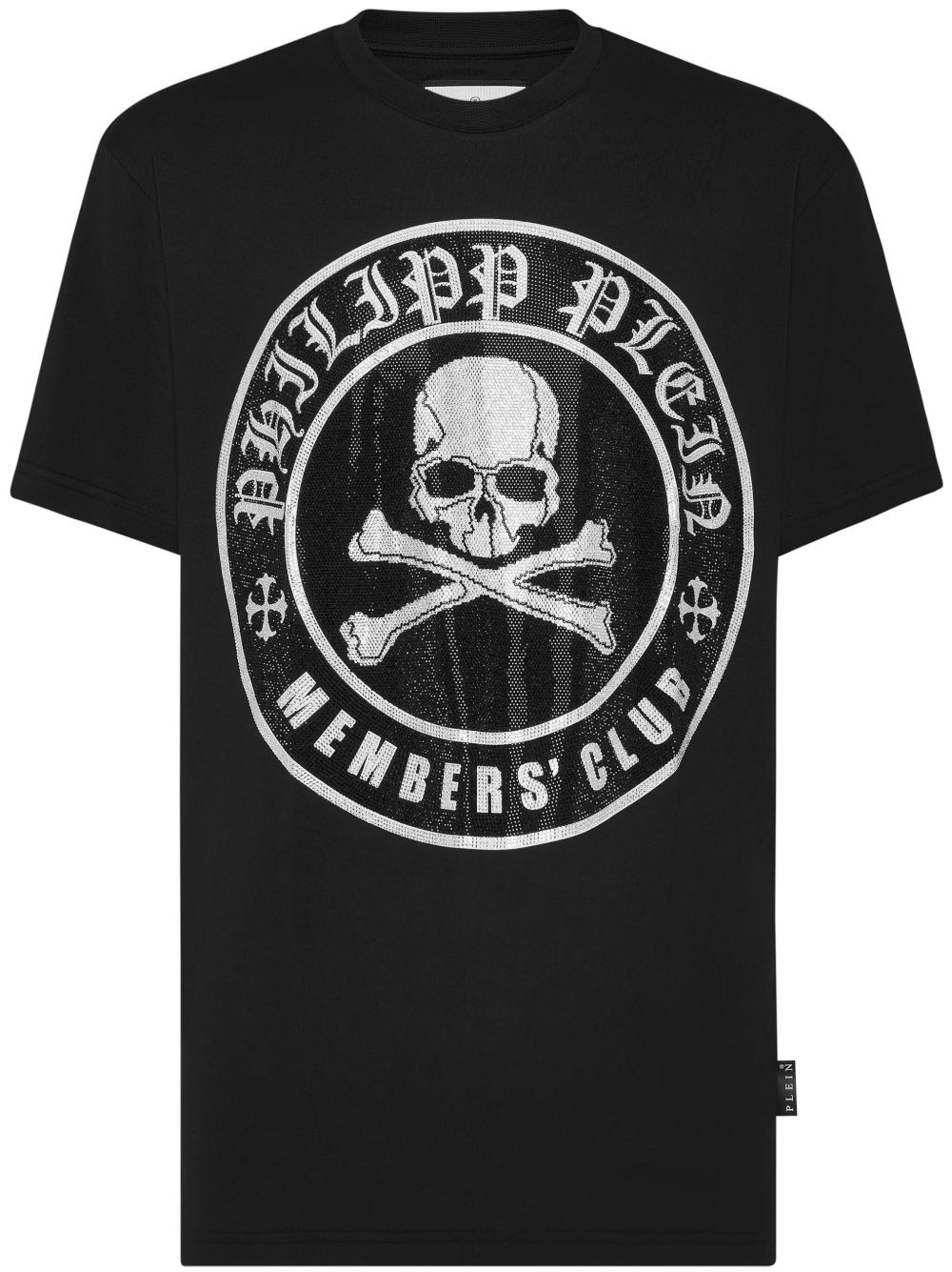 Philipp Plein Skull & Bones 印花晶饰T恤 - 黑色