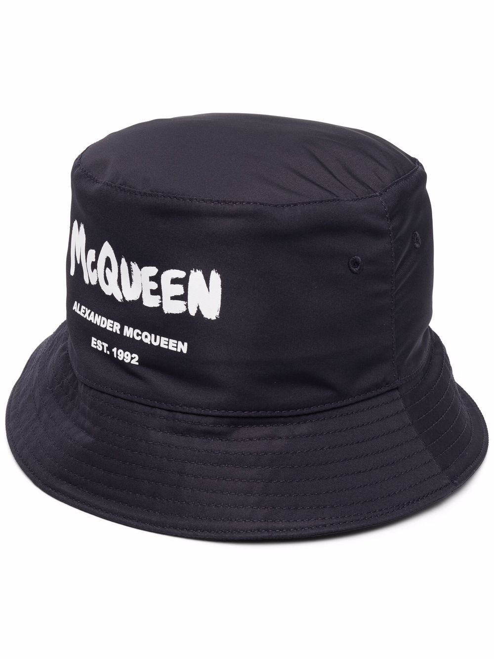 Alexander McQueen 亚历山大·麦昆 logo印花渔夫帽 - 蓝色