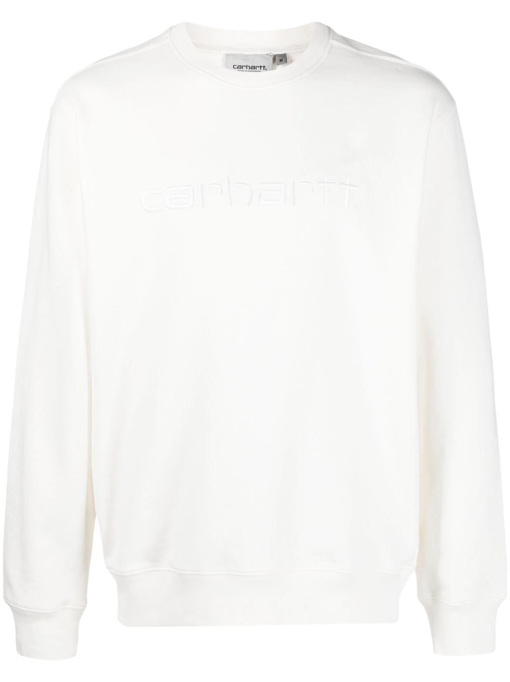 Carhartt WIP logo刺绣棉卫衣 - 白色