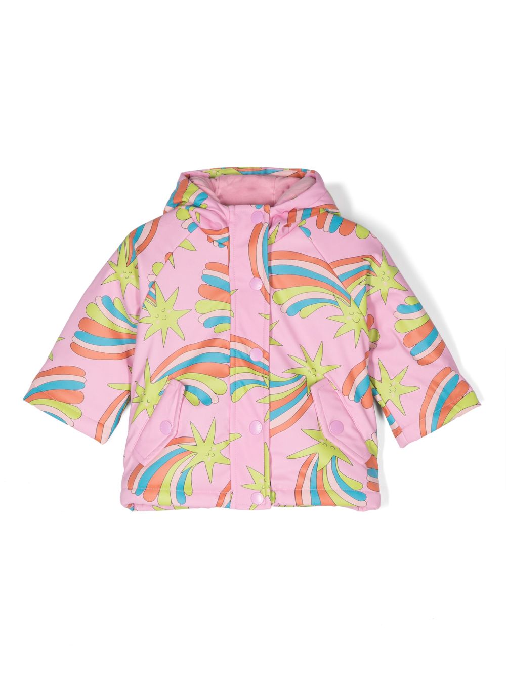Stella McCartney Kids Shooting Stars 印花雨衣 - 白色