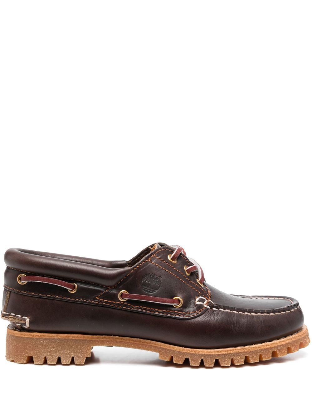 Timberland 防滑鞋底皮质乐福鞋 - 褐色