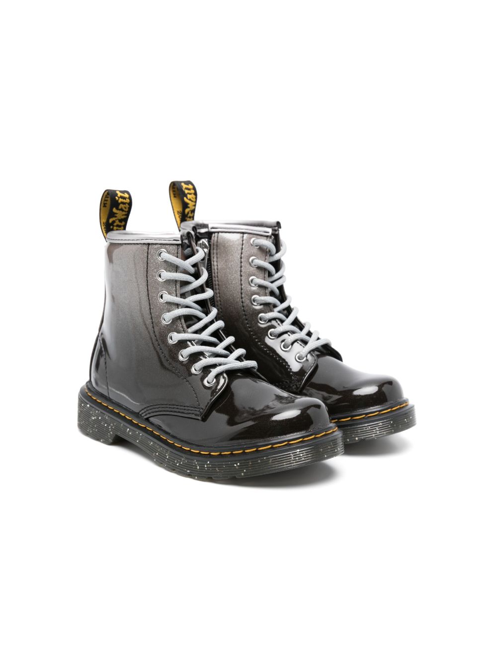 Dr. Martens Kids 1460 Glitter 及踝靴 - 黑色