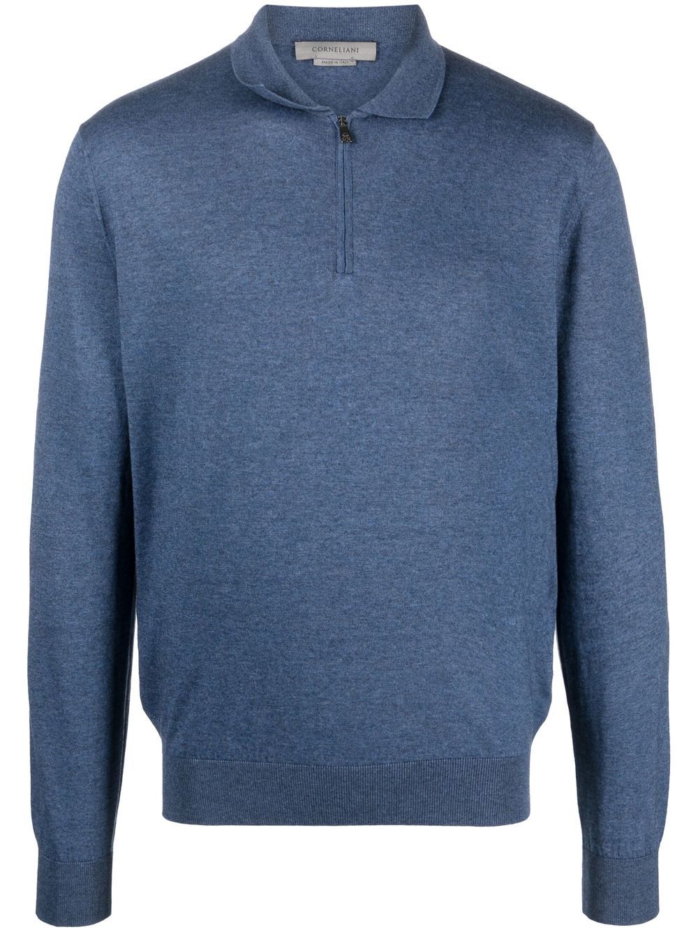 Corneliani 拉链领卫衣 - 蓝色
