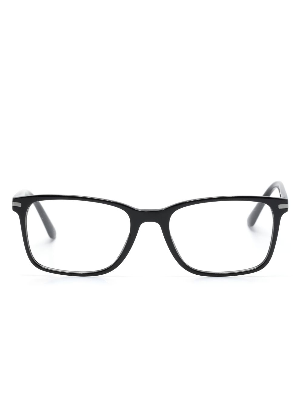 Prada Eyewear 长方形镜框眼镜 - 黑色