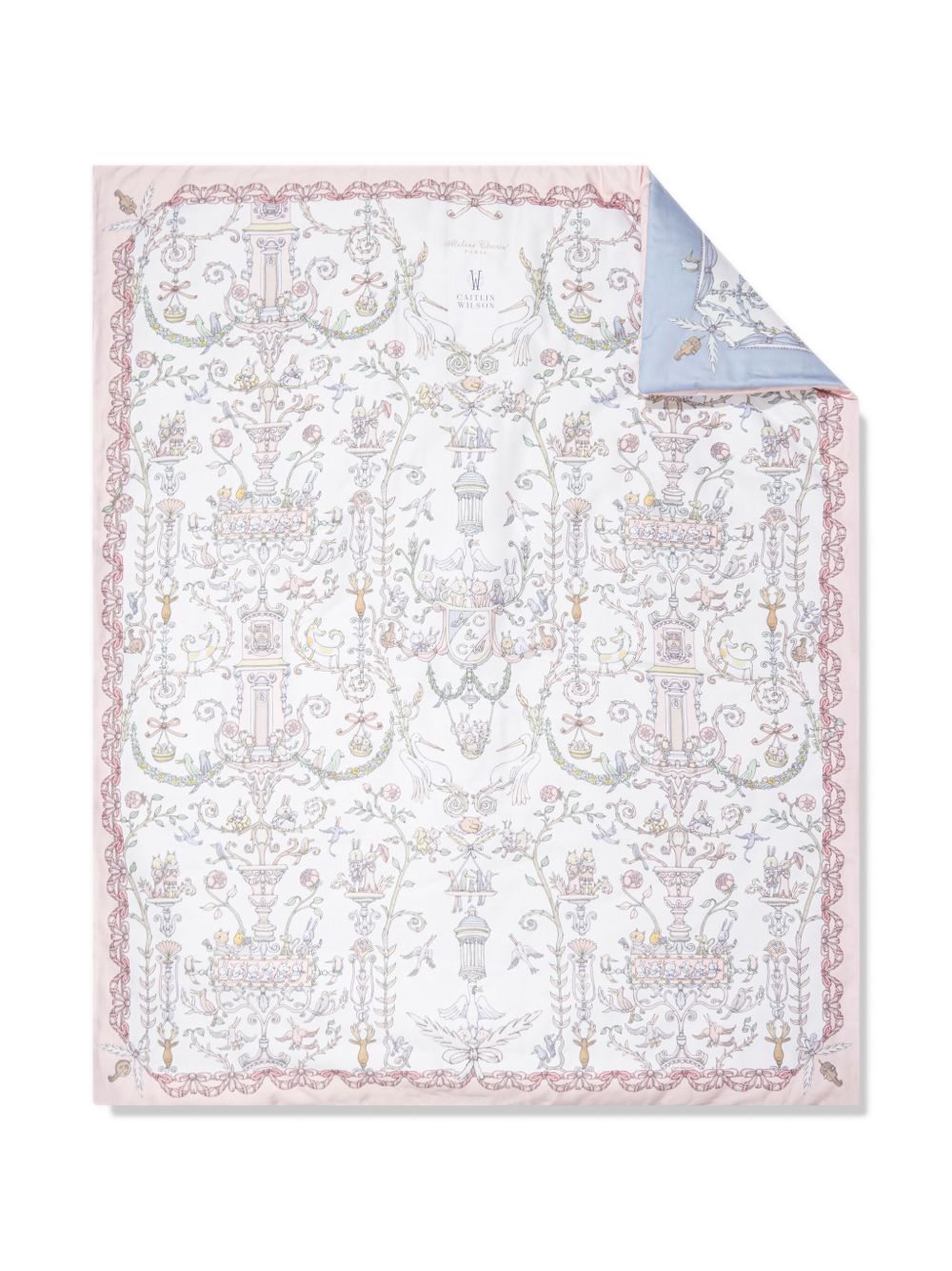 Atelier Choux x Caitlin Wilson toile de Jouy 印花双面被子 - 蓝色