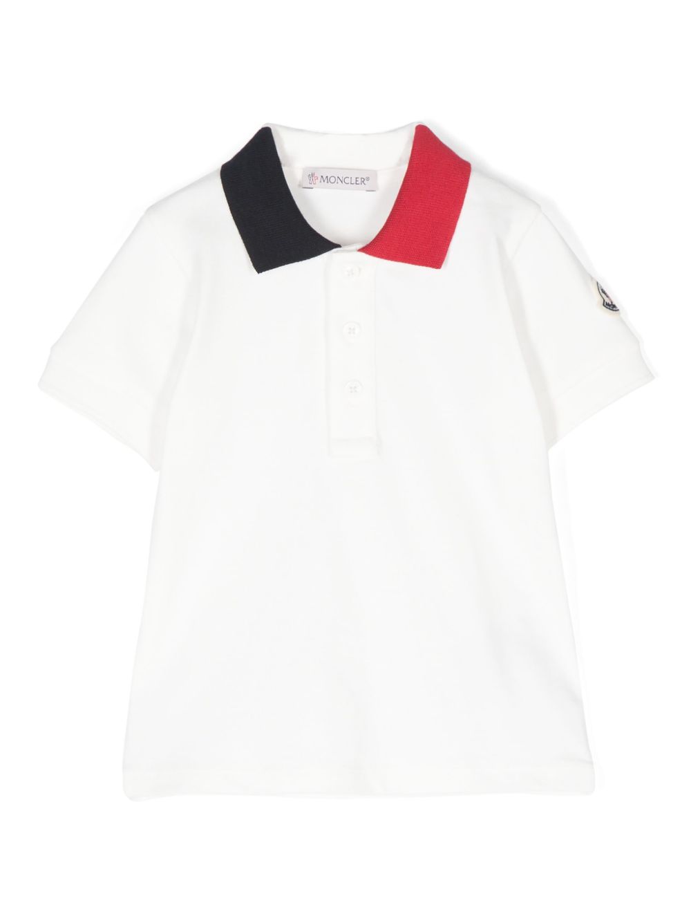 Moncler Enfant 标贴polo衫 - 白色