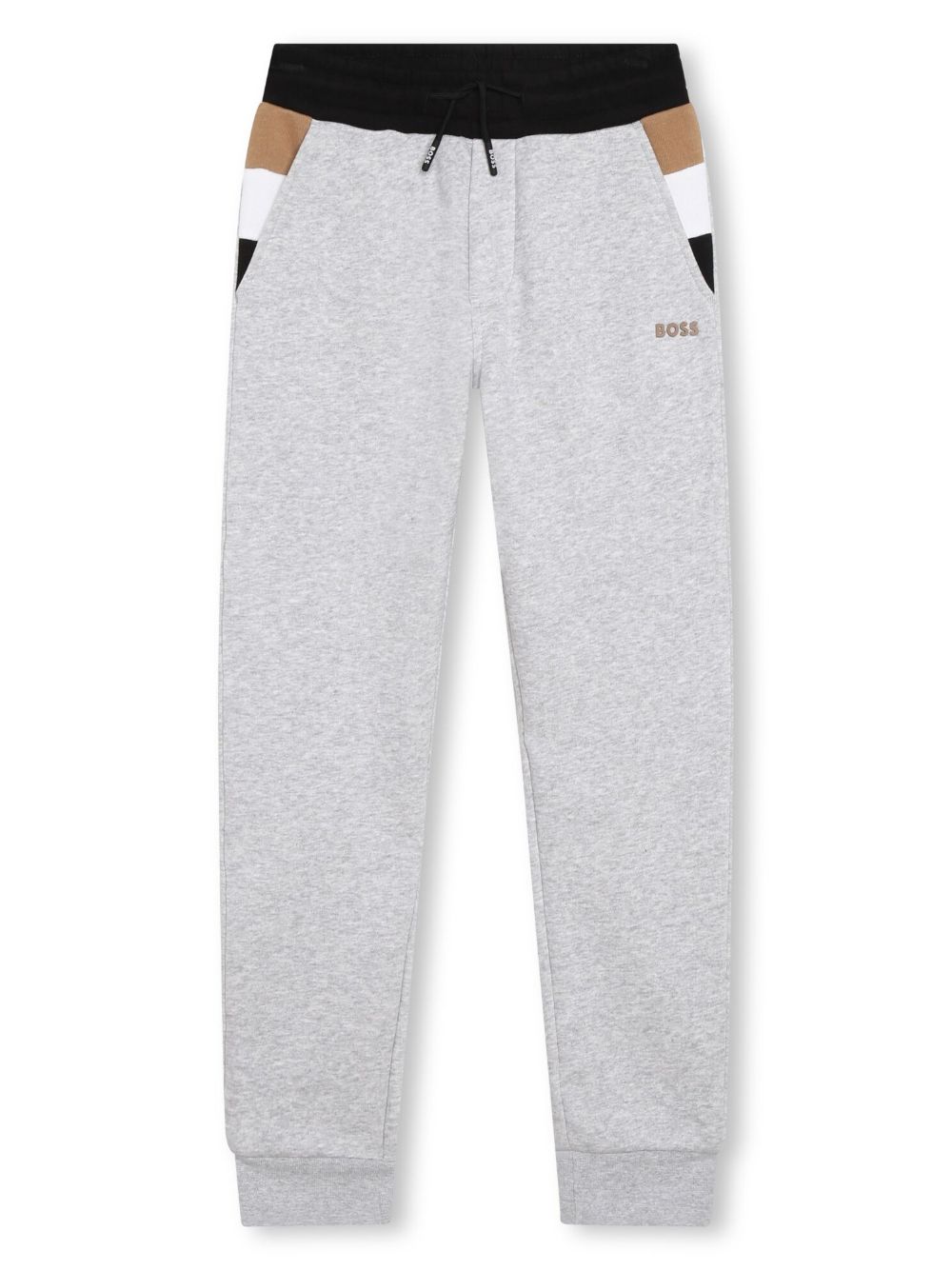 BOSS Kidswear logo印花运动裤 - 灰色
