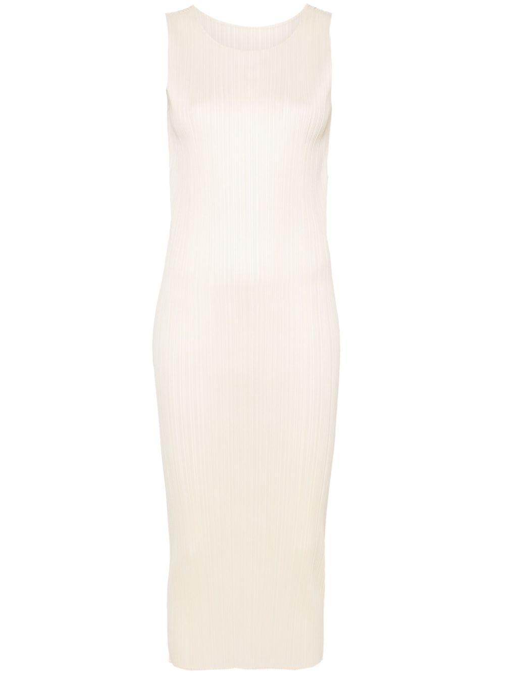 Pleats Please Issey Miyake New Colorful Basics 3 中长连衣裙 - 中性色