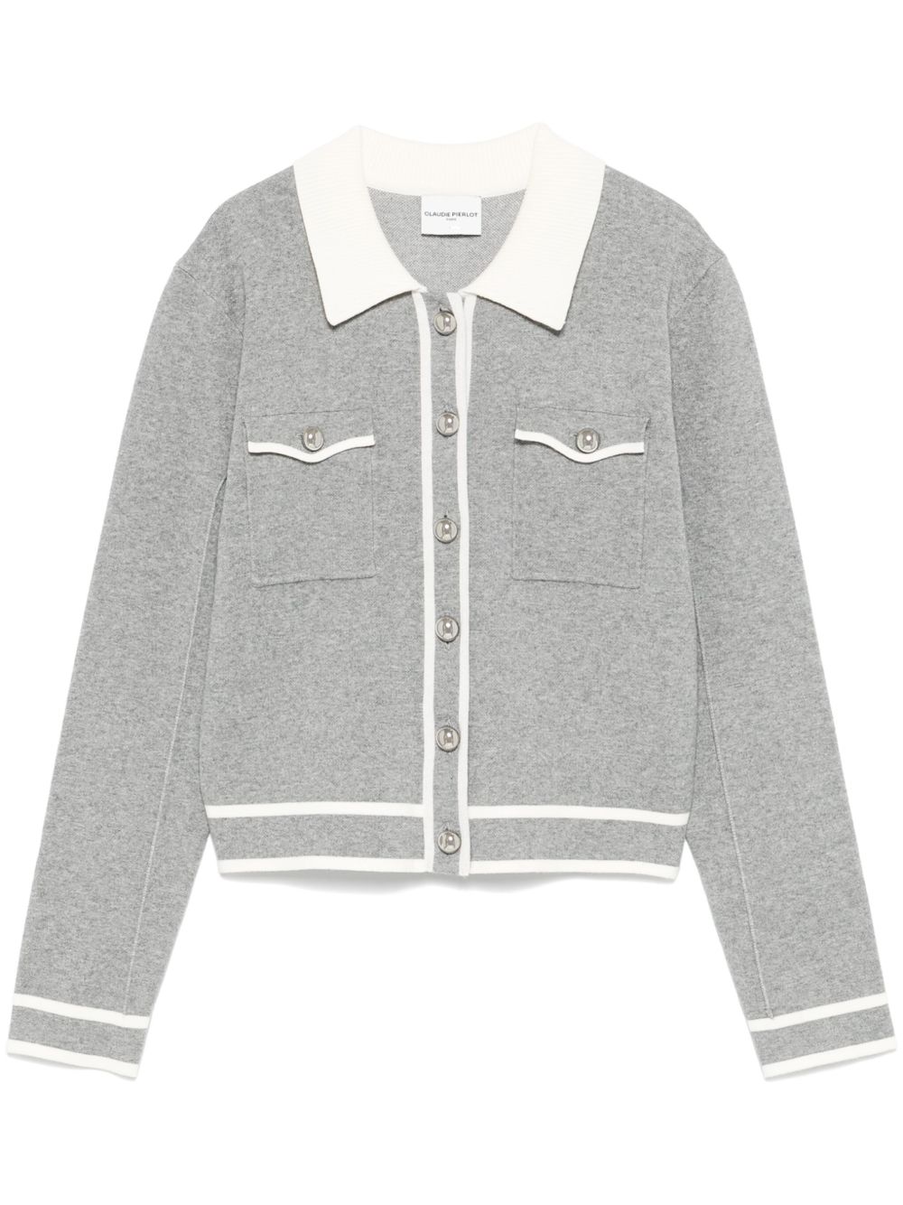 Claudie Pierlot 经典翻领开衫 - 灰色