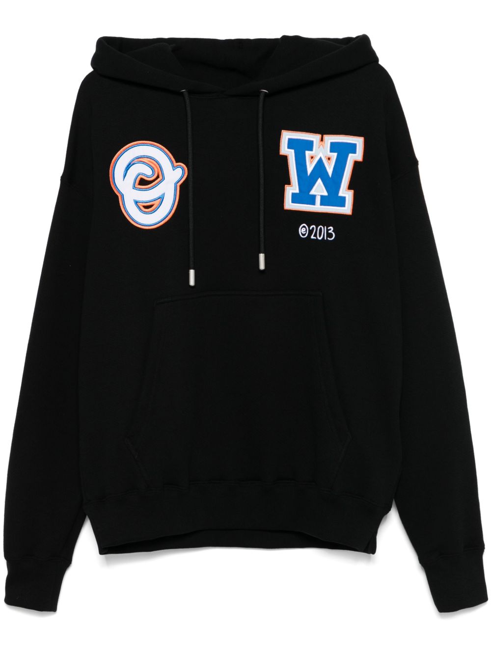 Off-White Wiz 贴花滑板连帽衫 - 黑色