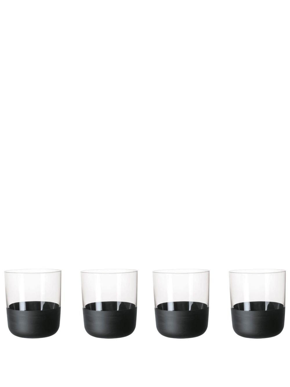 Villeroy & Boch Manufacture Rock 威士忌玻璃杯（四件装） - 黑色