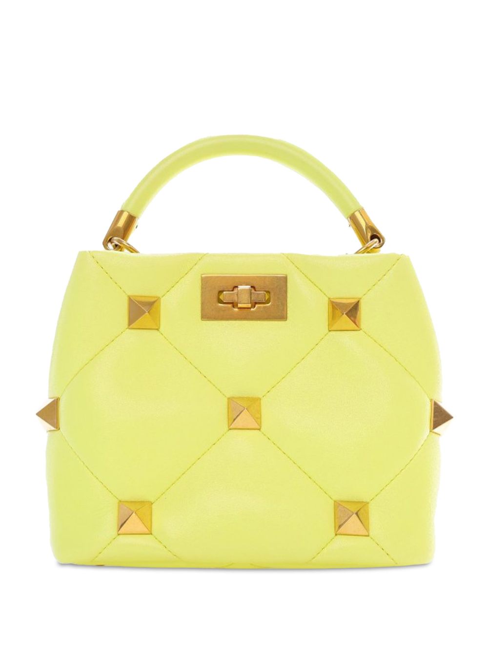 Valentino Garavani Pre-Owned Small Roman Stud 斜挎包（2000-2023年典藏款） - 黄色