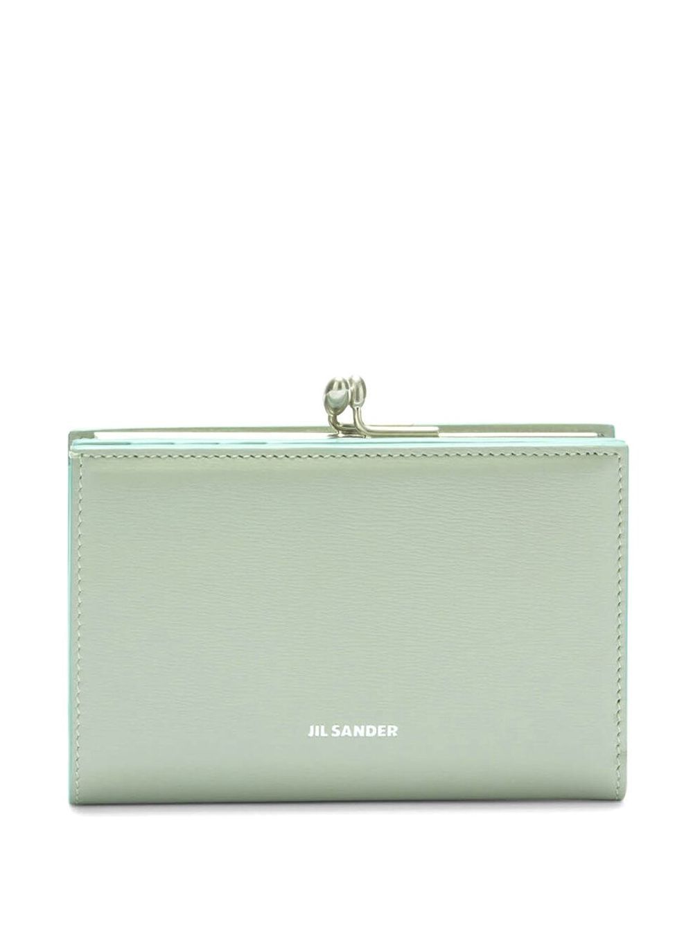 Jil Sander 皮质对折钱包 - 绿色