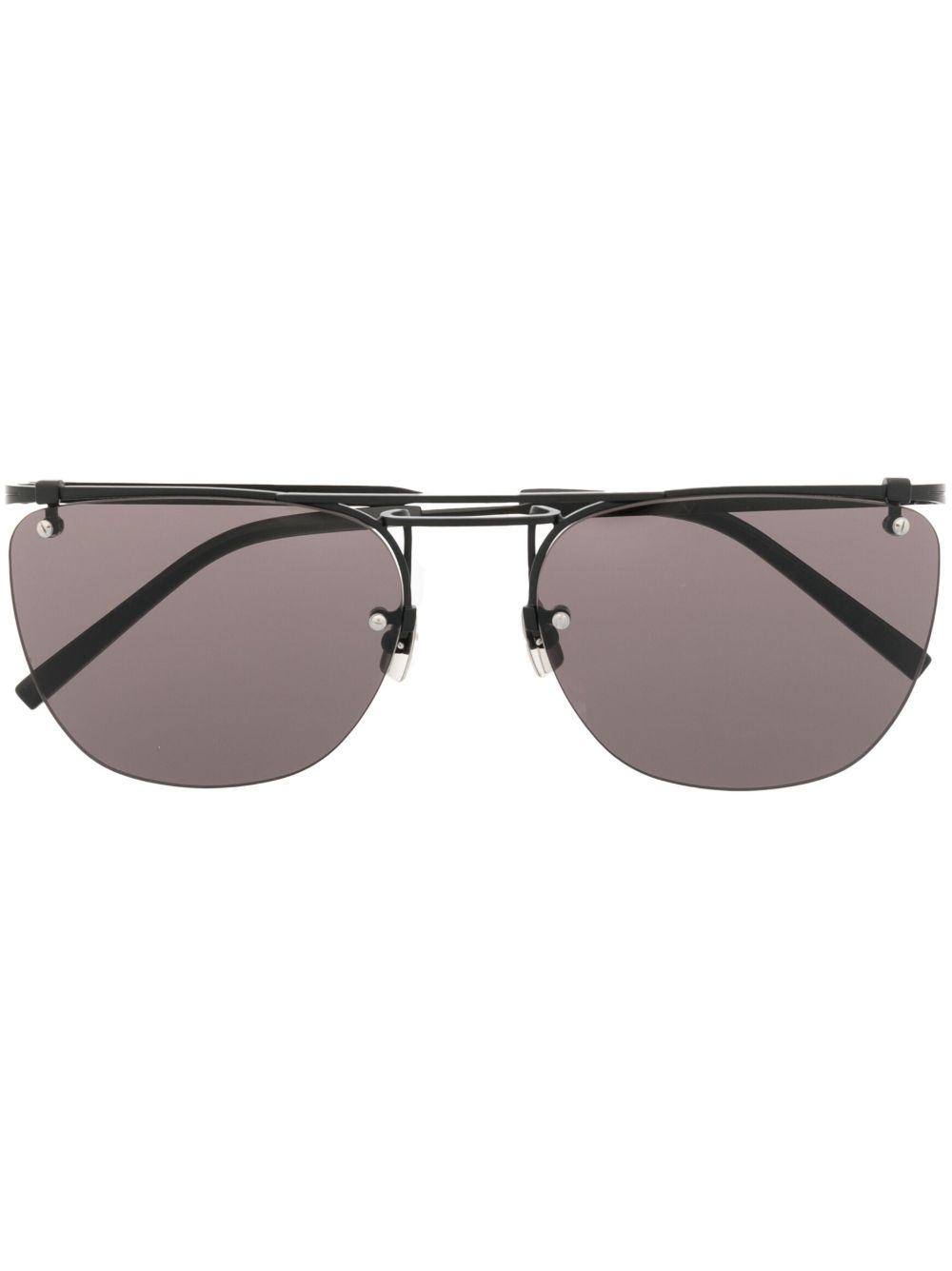 Saint Laurent Eyewear 飞行员镜框太阳眼镜 - 黑色