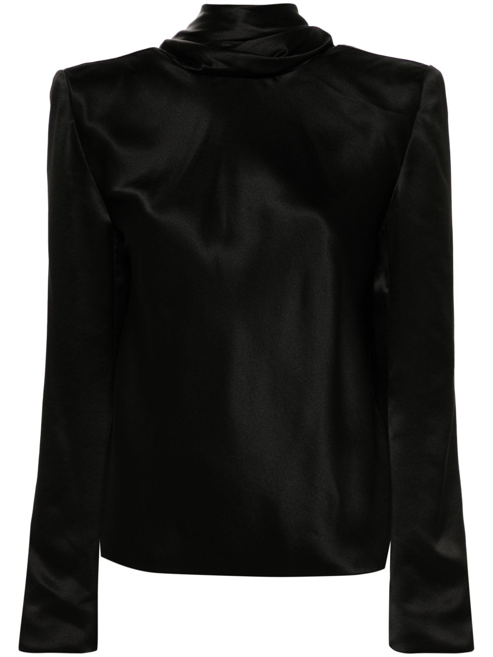 Saint Laurent 垂坠细节罩衫 - 黑色