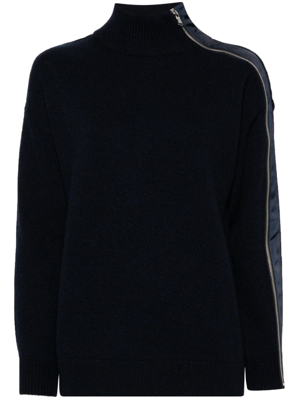 Claudie Pierlot 拉链细节高领毛衣 - 蓝色