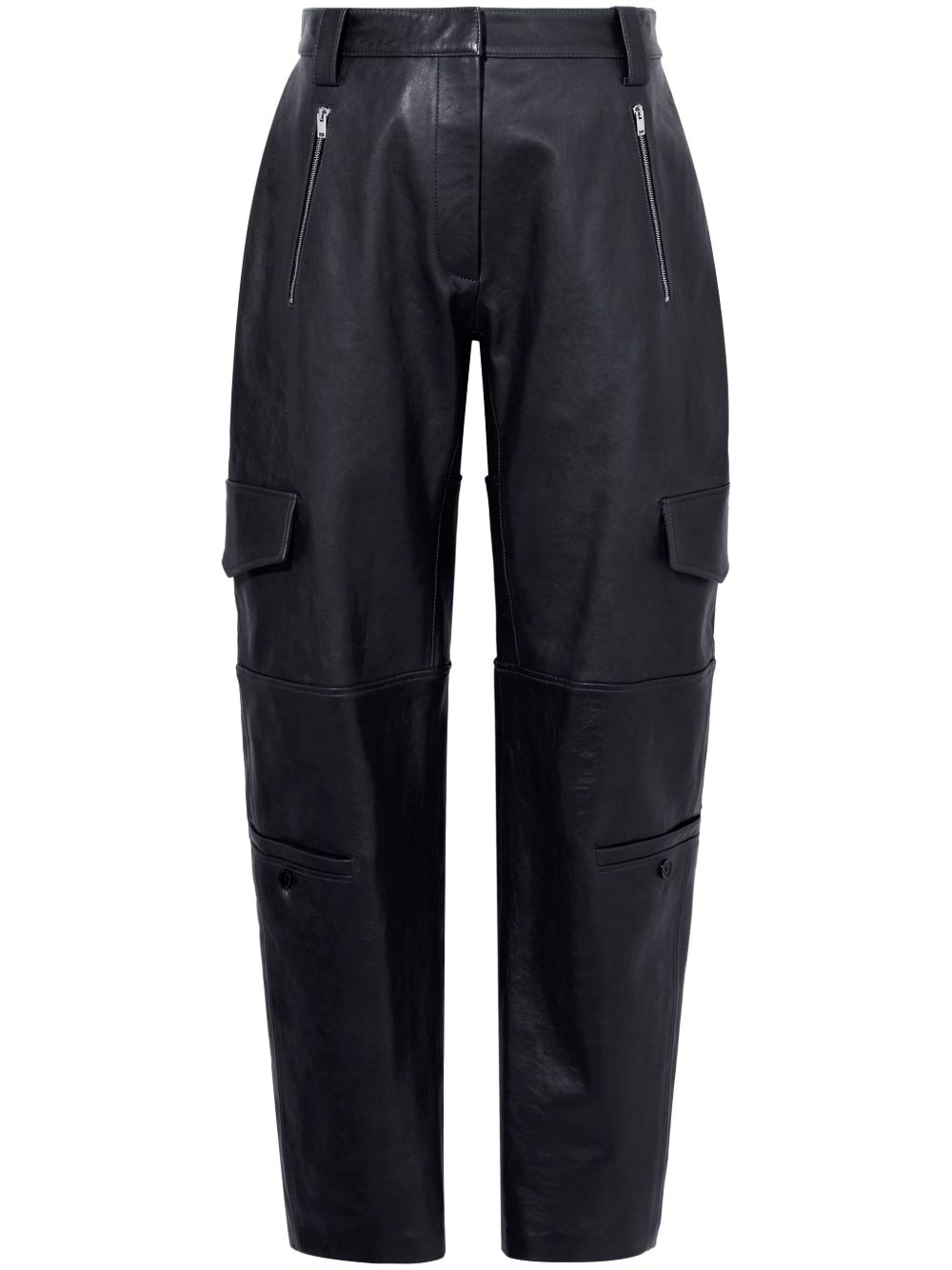 Proenza Schouler Jackson 皮质工装长裤 - 黑色