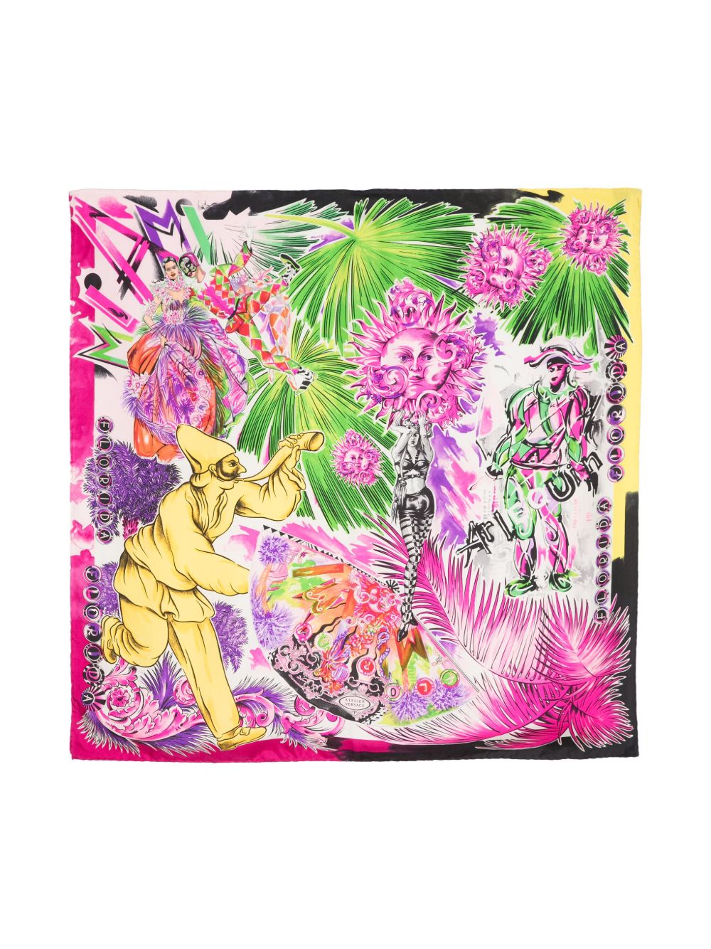 Versace Pre-Owned 图案印花真丝围巾（2000年代典藏款） - 粉色