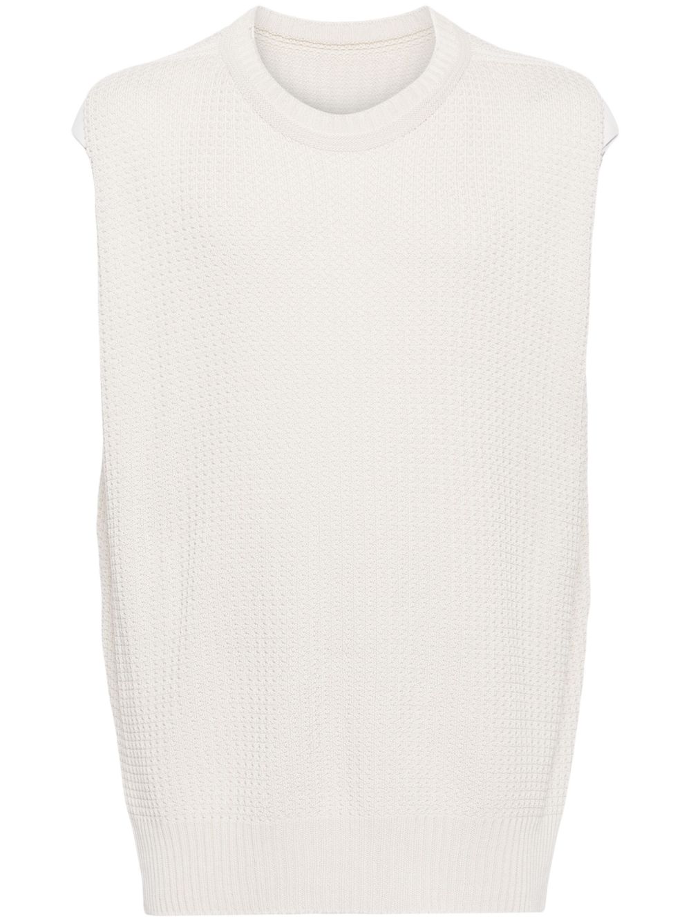Homme Plissé Issey Miyake 无袖棉毛衣 - 白色
