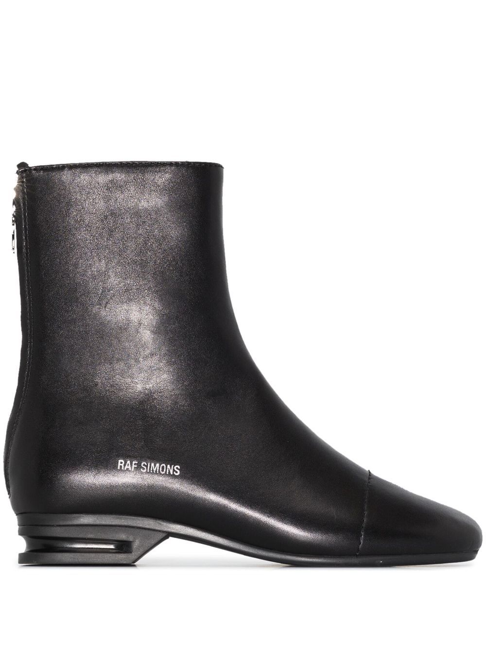 Raf Simons 圆头及踝靴 - 黑色