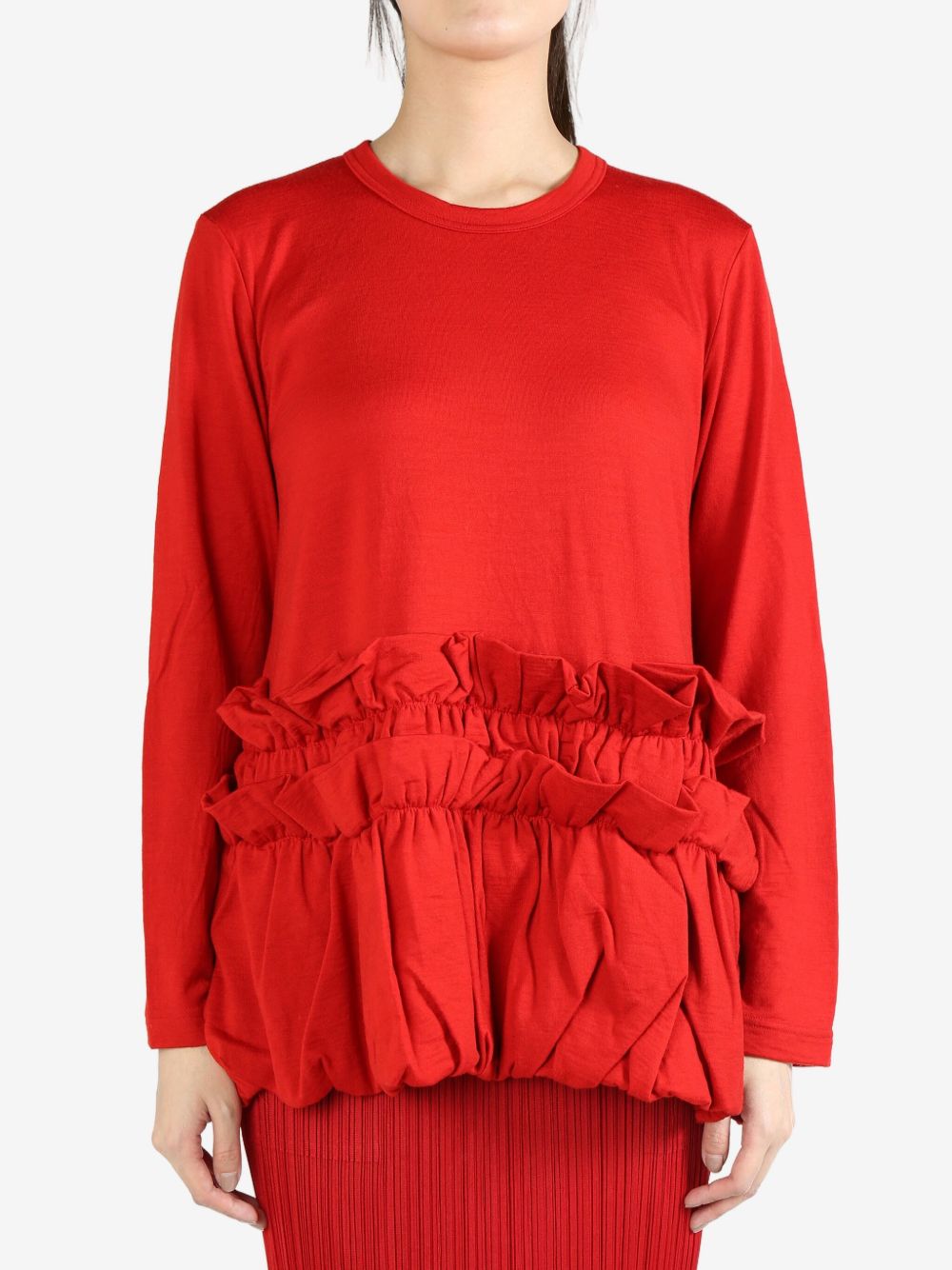Comme Des Garçons Comme Des Garçons draped blouse - 红色