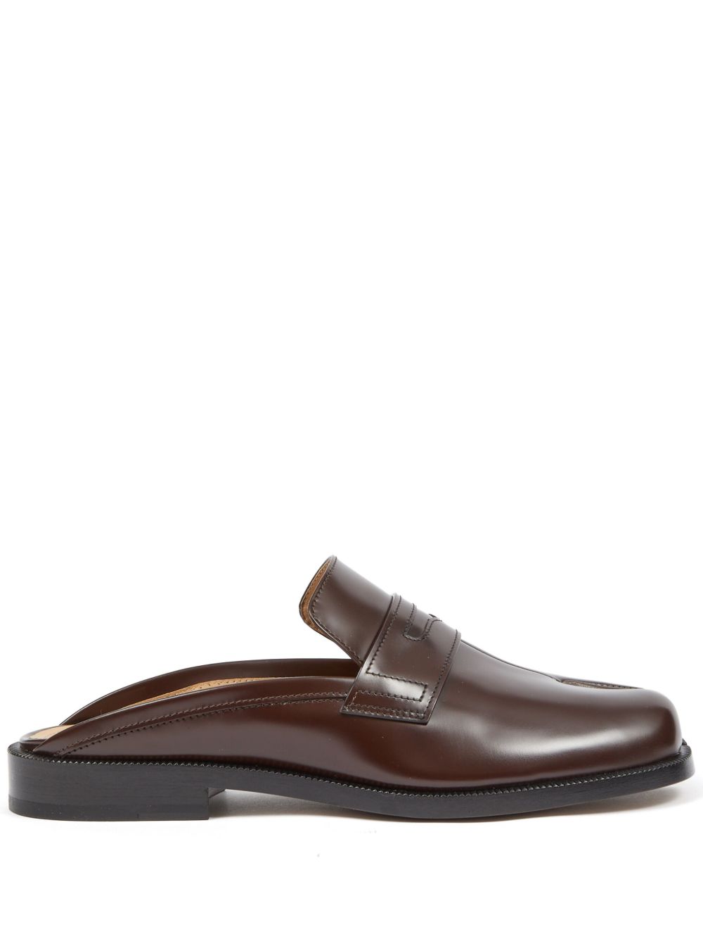 Maison Margiela Tabi City 皮质穆勒鞋 - 褐色
