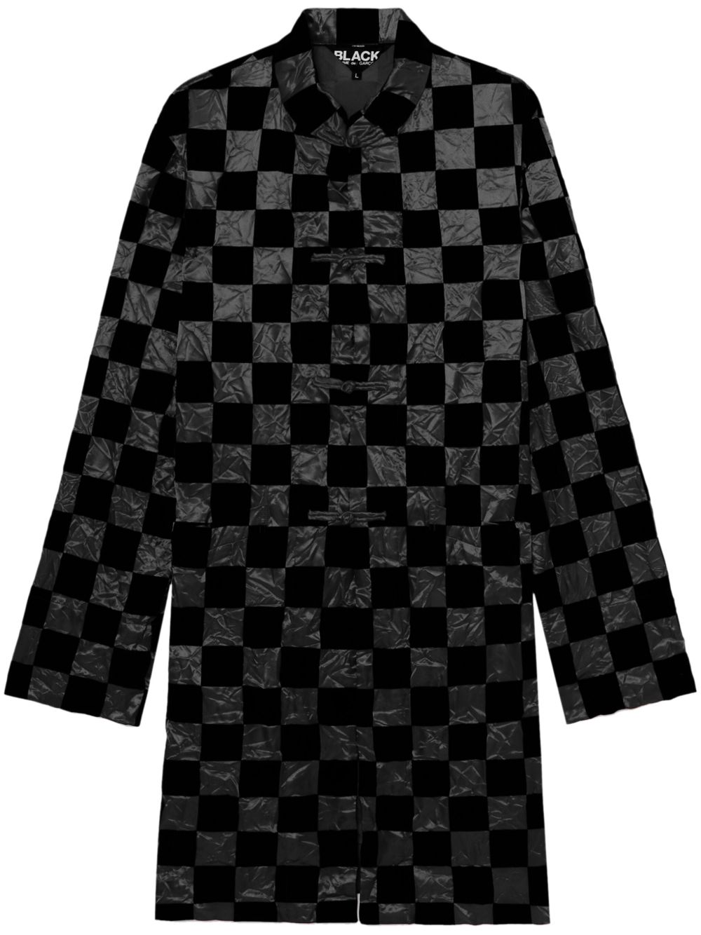 Black Comme Des Garçons 格纹图案外套 - 黑色