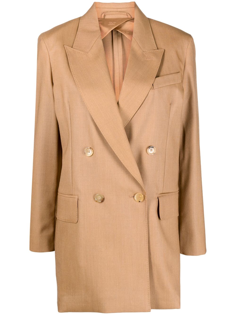 Max Mara Mirko 双排扣西装夹克式外套 - 褐色
