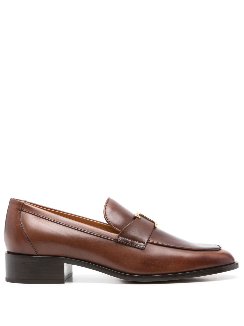 Tod's leather loafers - 褐色