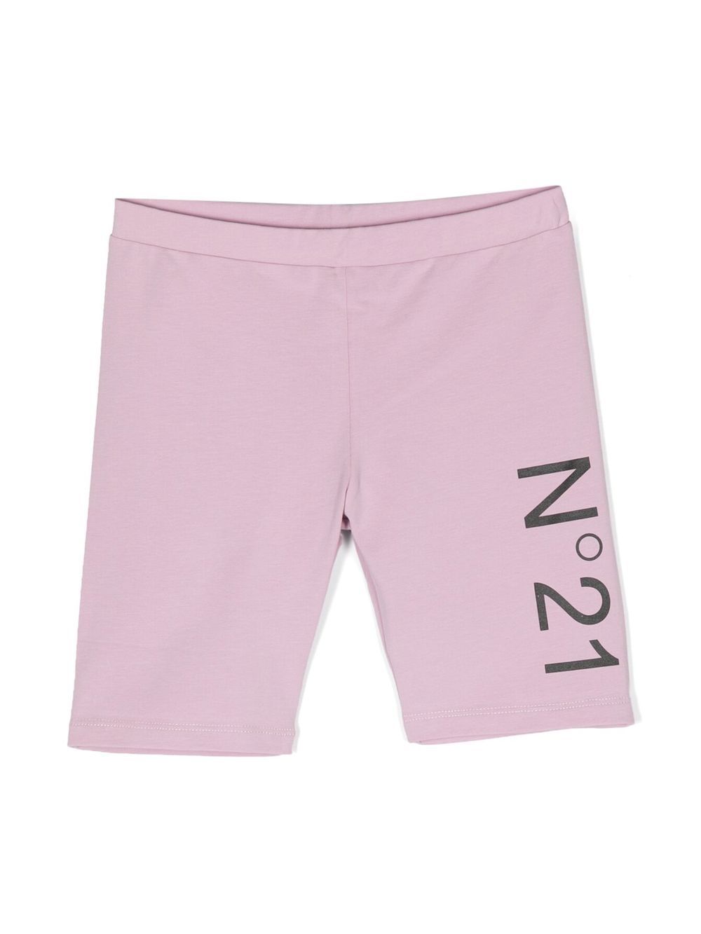 Nº21 Kids logo印花运动短裤 - 紫色