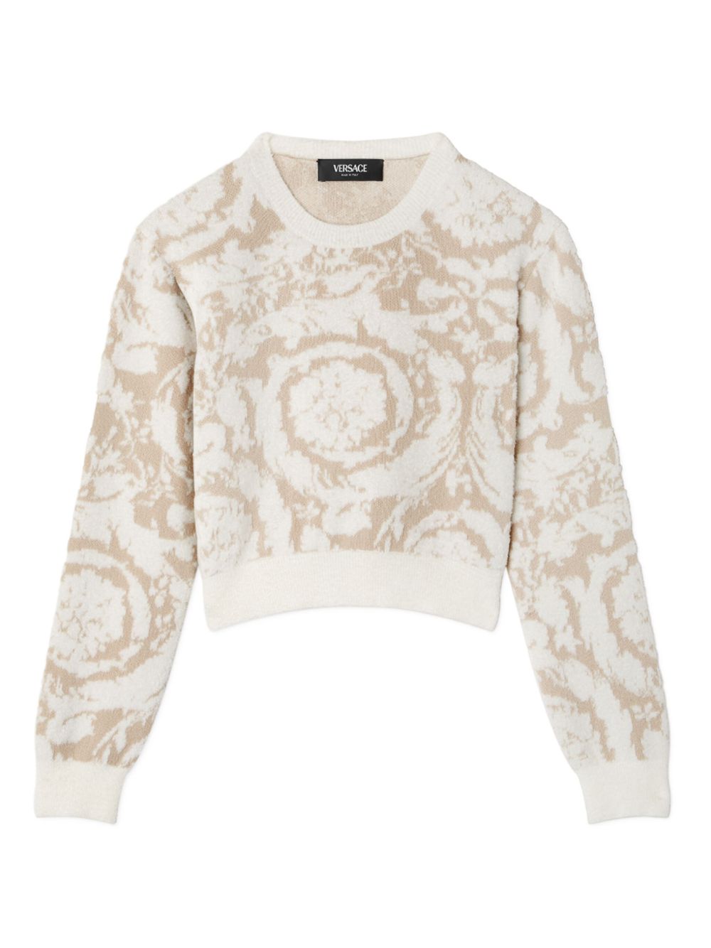 Versace Kids Barocco 提花毛衣 - 中性色