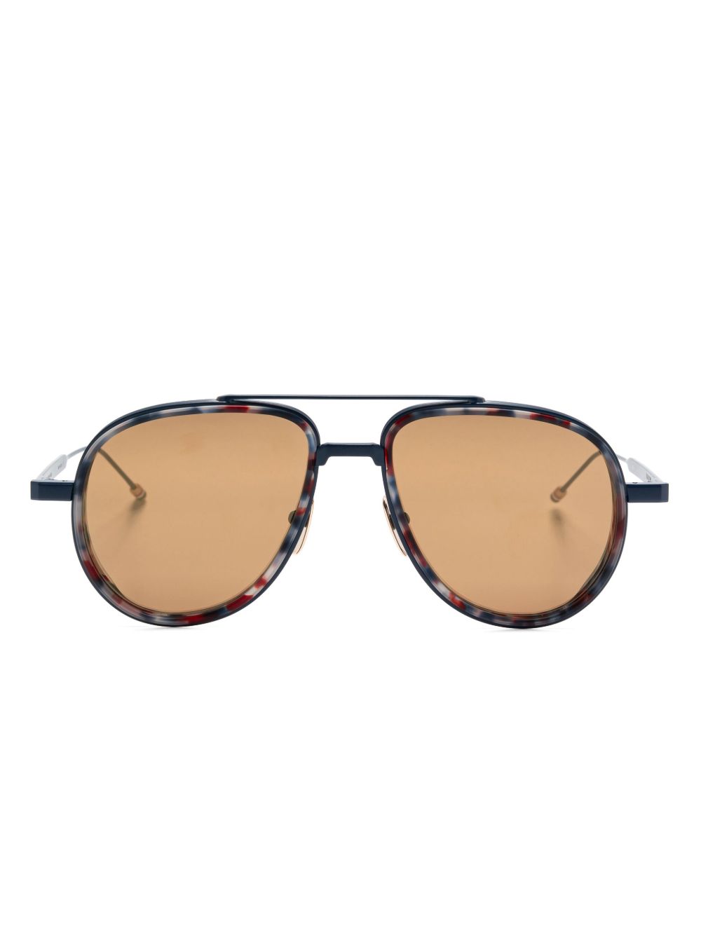 Thom Browne Eyewear 飞行员镜框太阳眼镜 - 蓝色