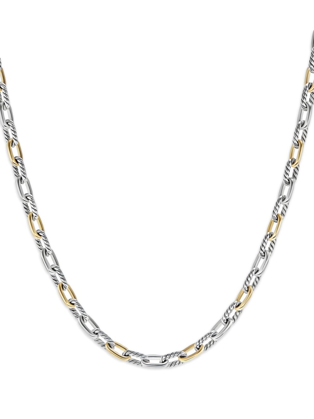 David Yurman 18K黄金纯银 Madison 5.5毫米链式项链 - 银色