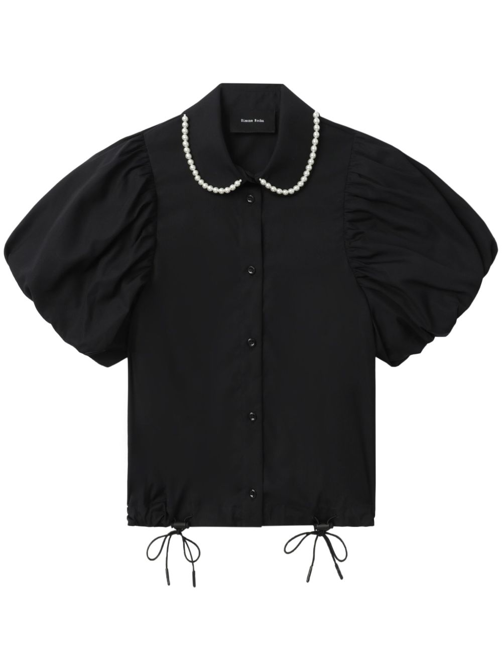 Simone Rocha 珠饰衬衫 - 黑色
