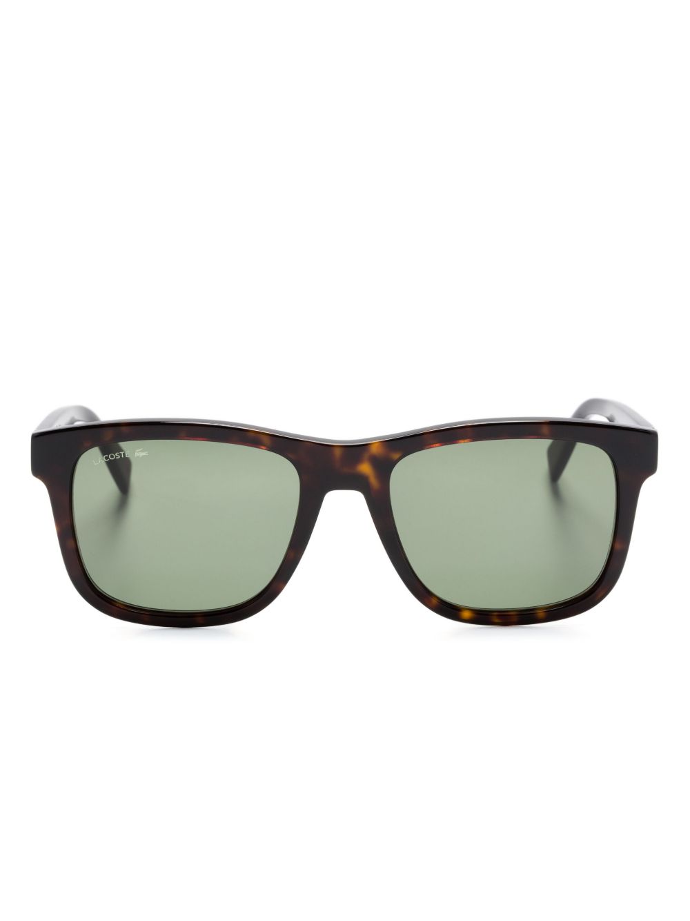 Lacoste Wayfarer 镜框太阳眼镜 - 褐色