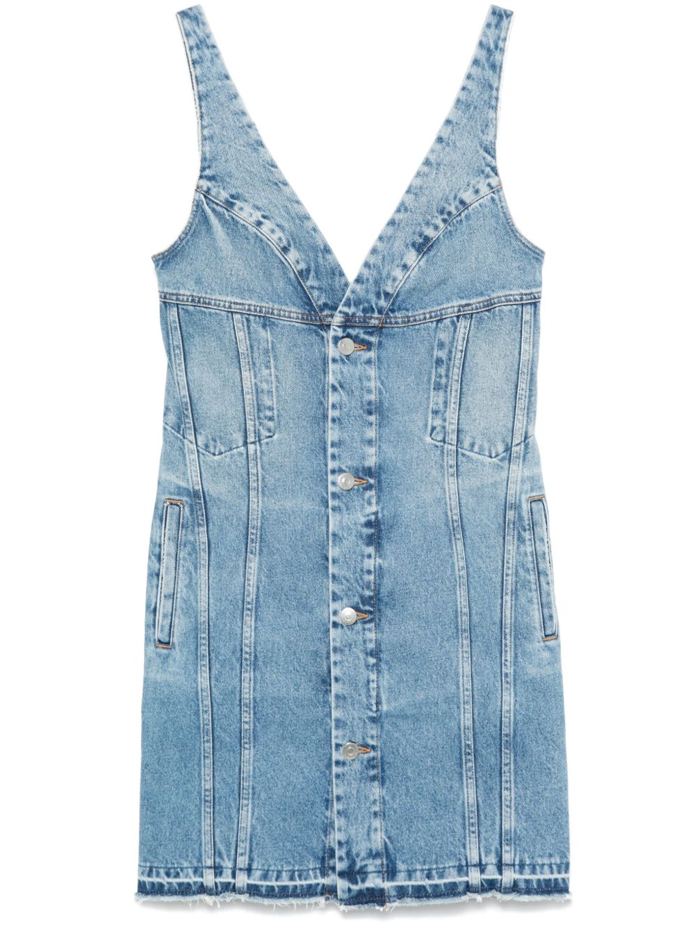 Stella McCartney 牛仔迷你连衣裙 - 蓝色