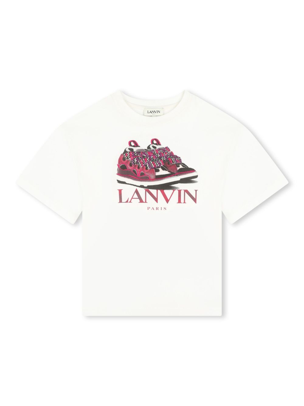 Lanvin Enfant logo印花棉T恤 - 白色