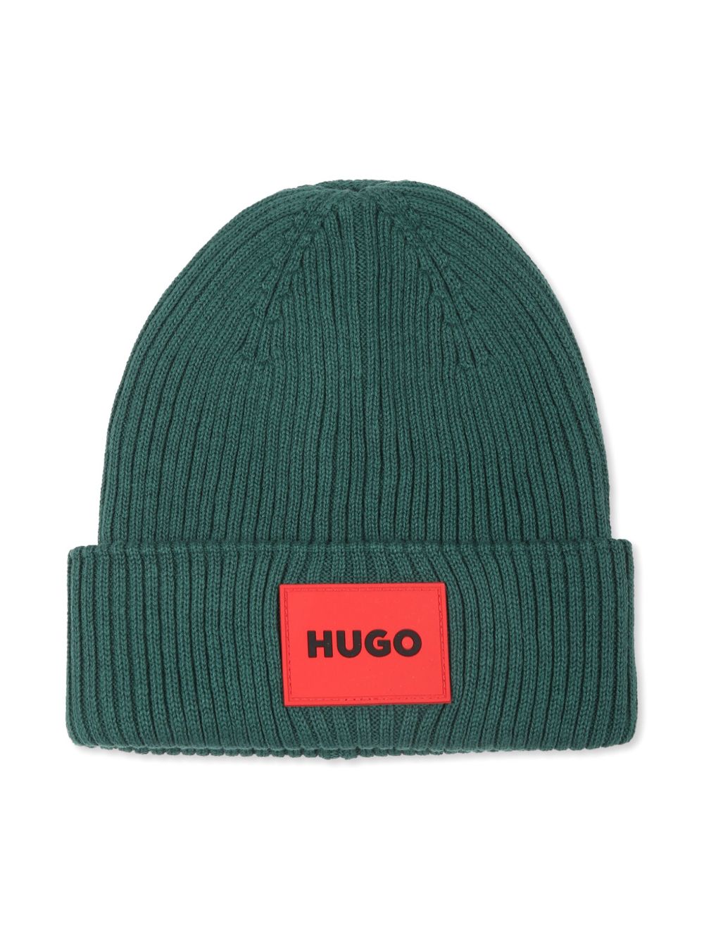 HUGO KIDS 标贴套头帽 - 绿色